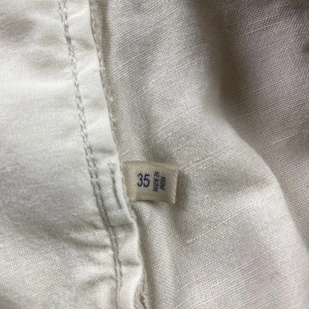 Faherty Shorts Mens 35(Fits 36) Beige Linen Blend Flat Front Casual Summer Beach